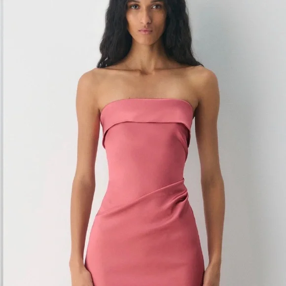 Aritzia Strapless Pink Dress - Picture 2 of 5